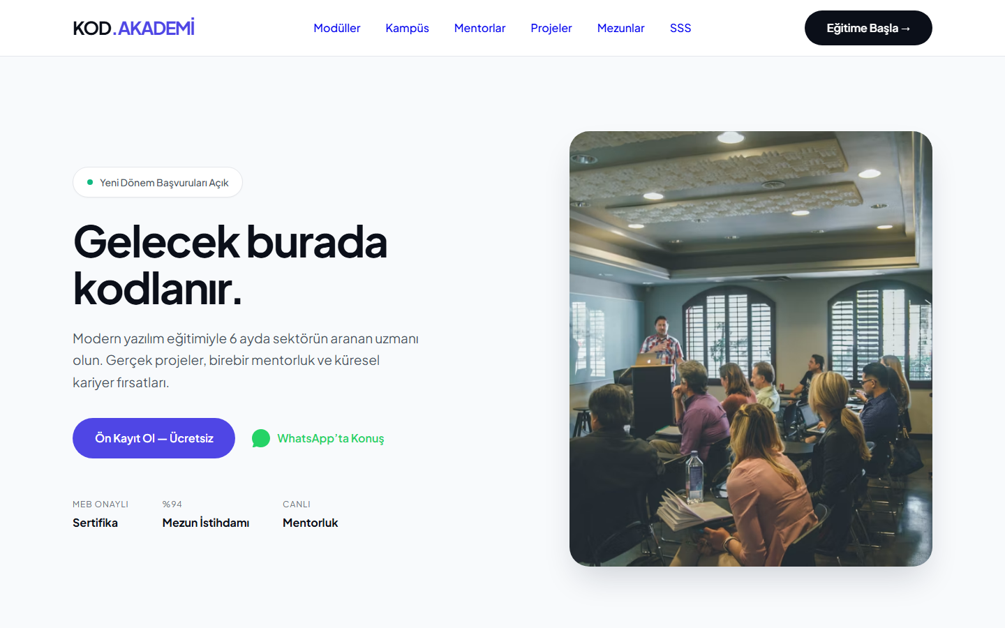 Kod.Akademi — geliştirici yetiştirme